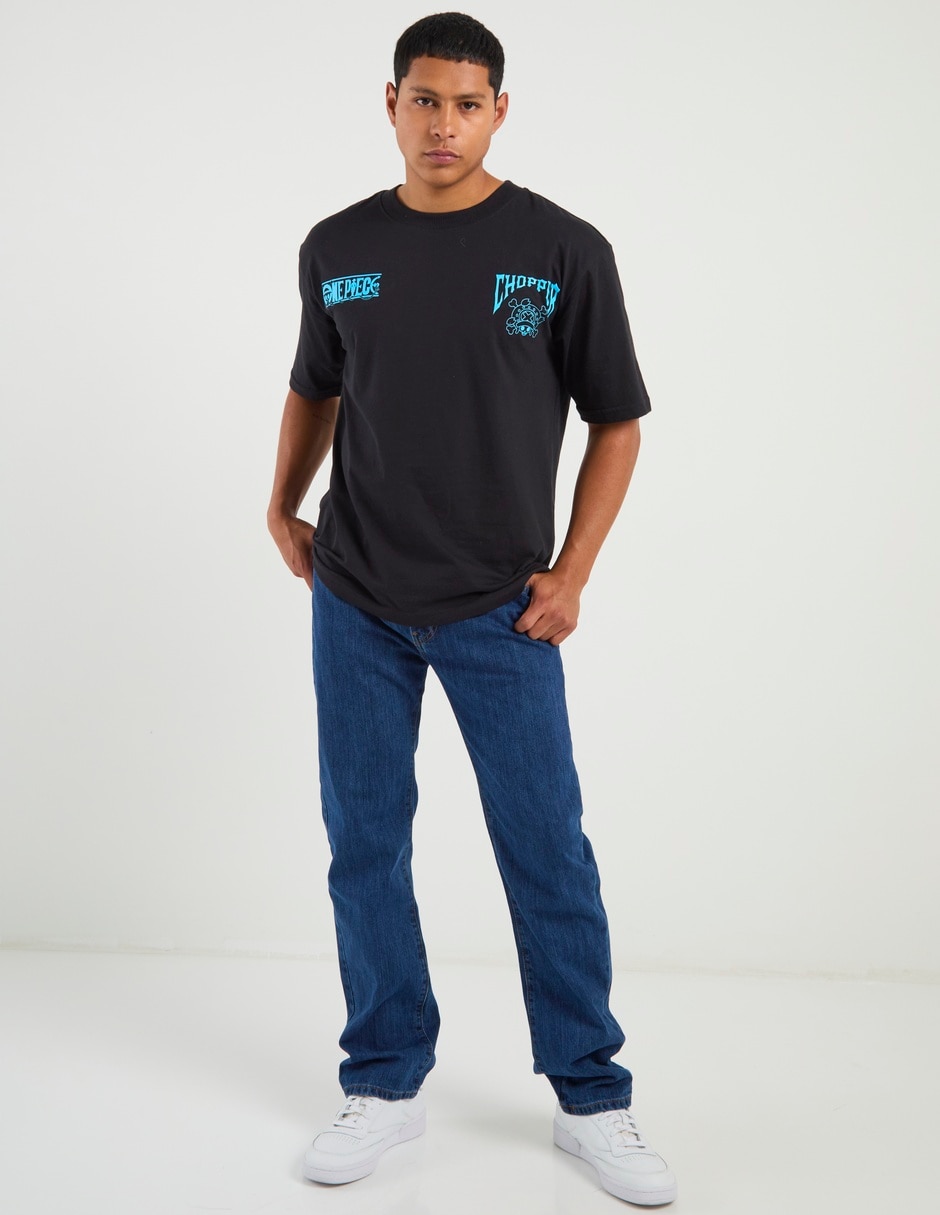 Jeans recto lavado obscuro para hombre 9