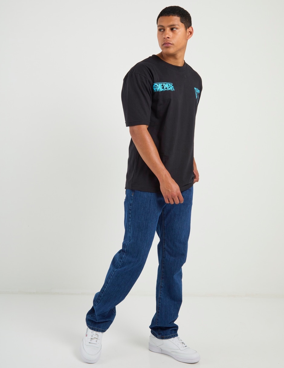 Jeans recto lavado obscuro para hombre 6