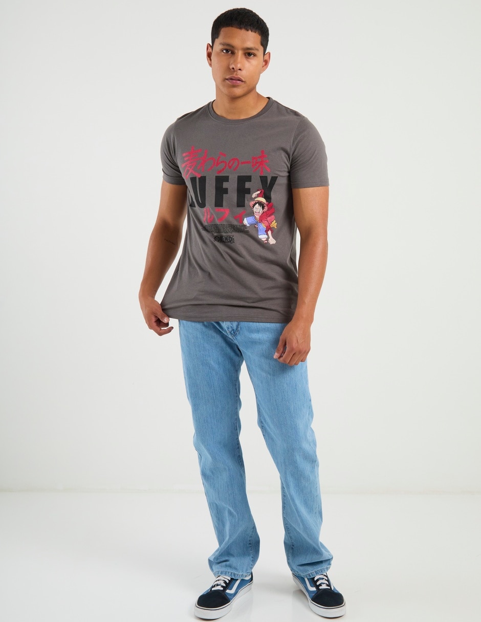 Jeans recto lavado claro para hombre 6