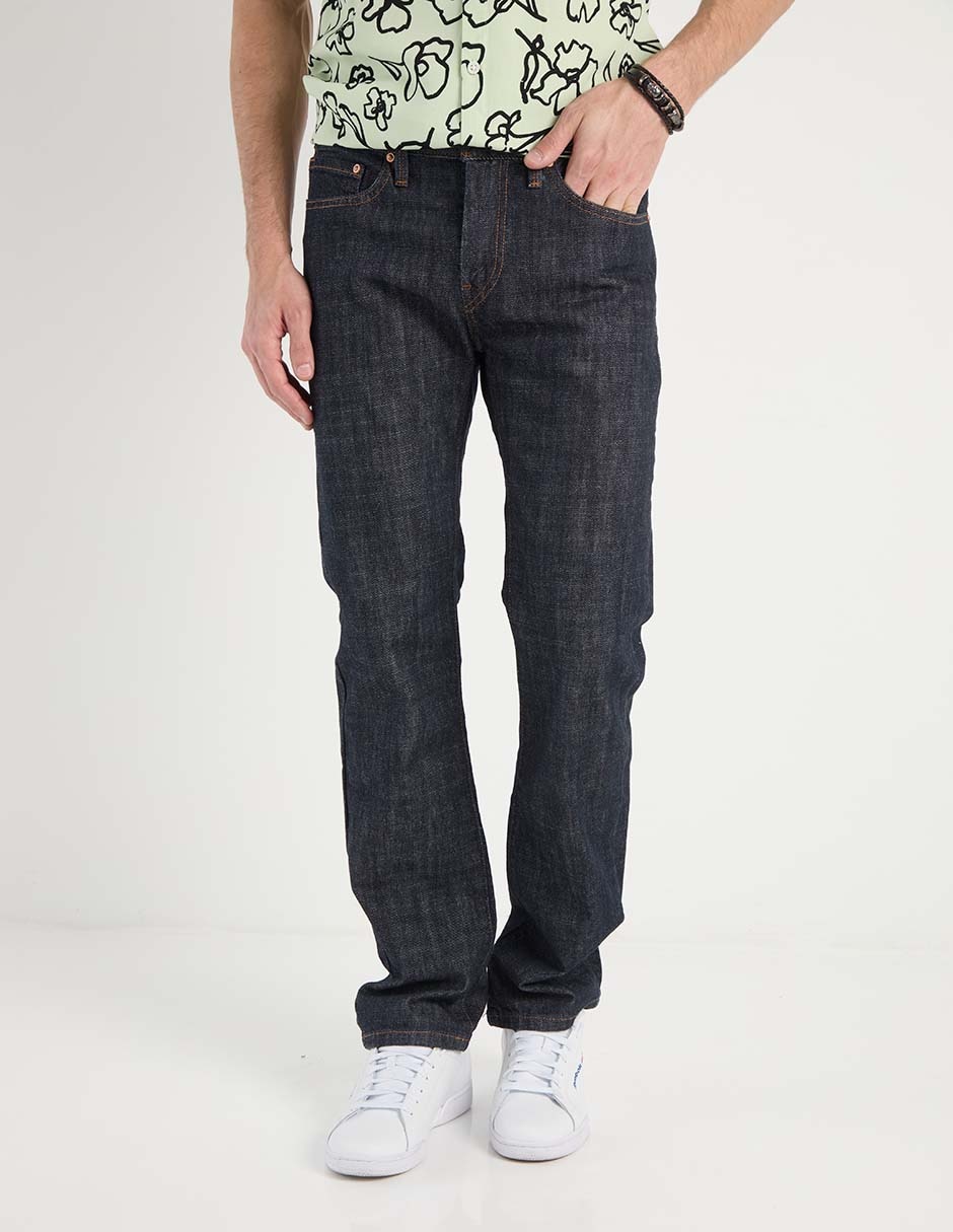 Jeans straight lavado obscuro para hombre