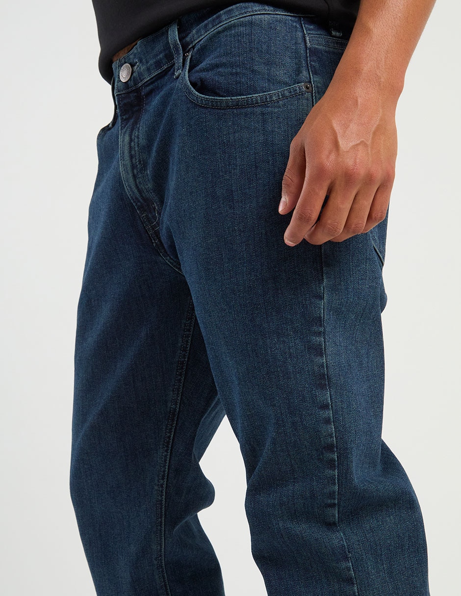 Jeans recto lavado obscuro para hombre 7