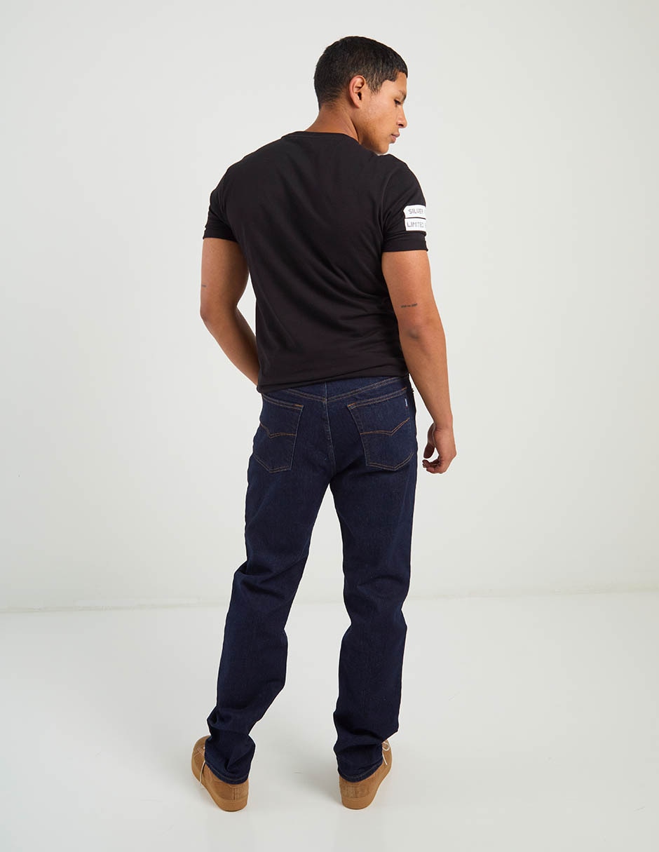 Jeans straight lavado obscuro para hombre 9