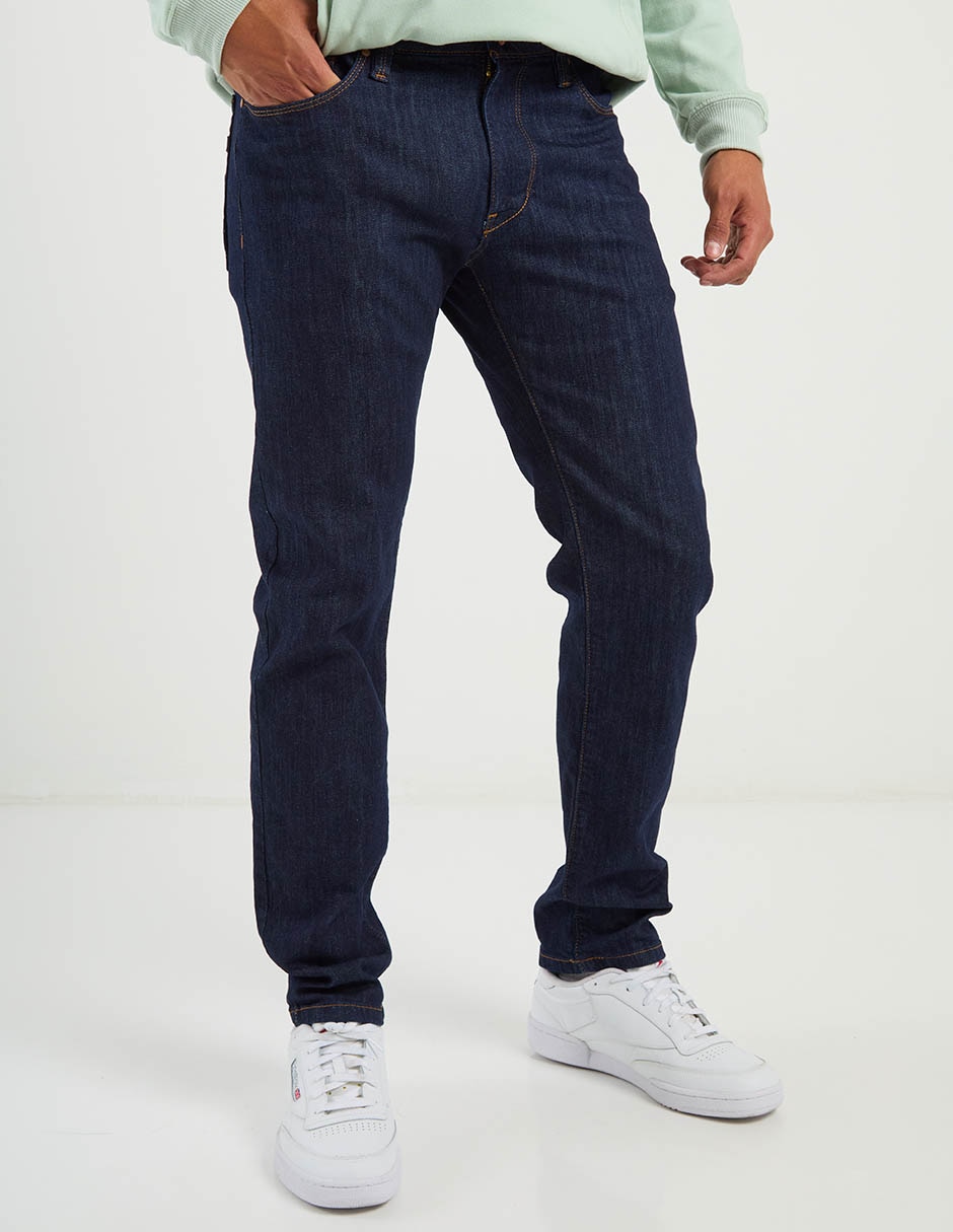 Jeans slim lavado obscuro para hombre
