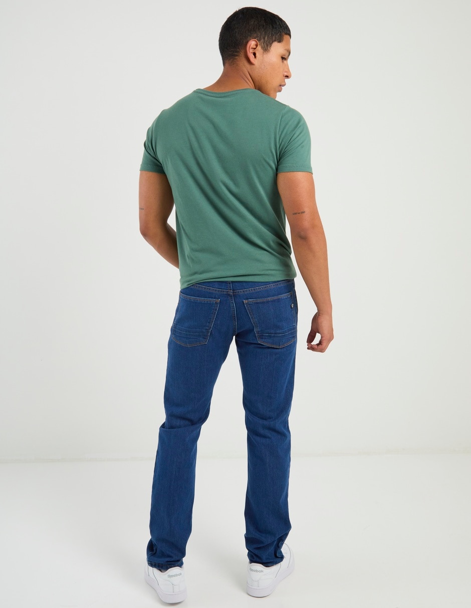Jeans slim lavado obscuro para hombre 9