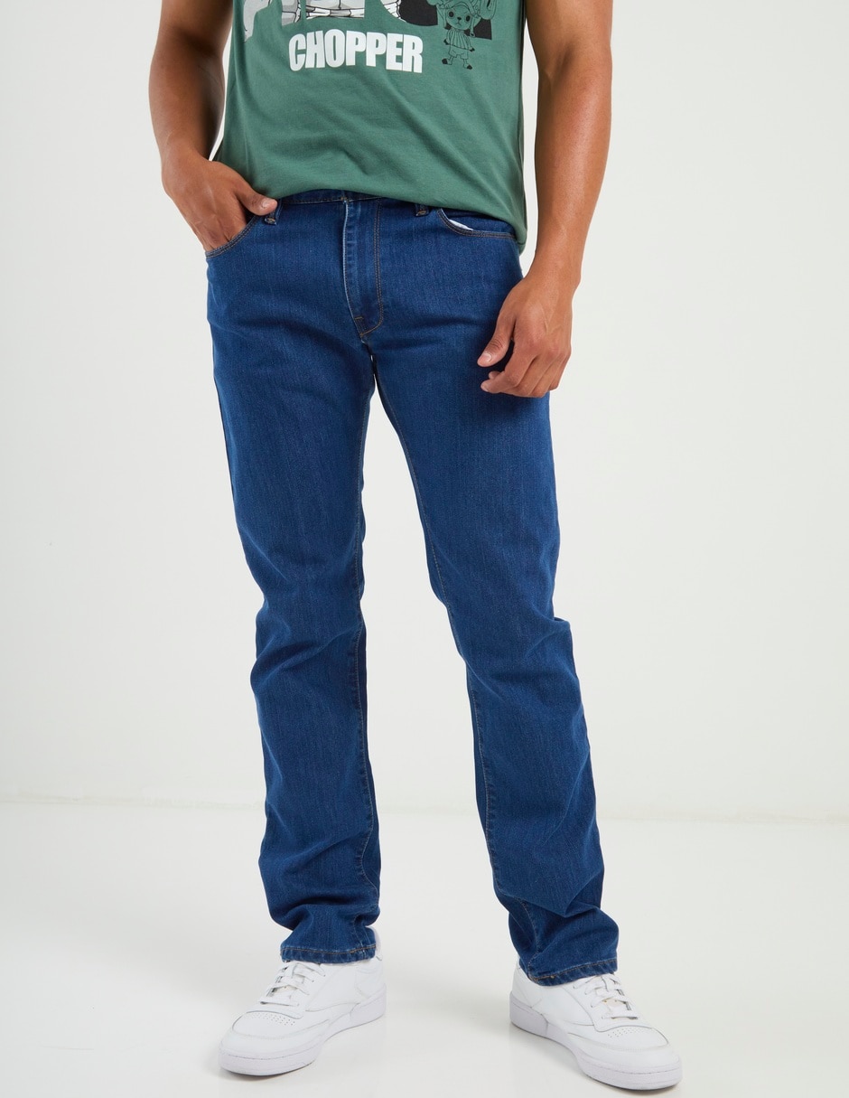 Jeans slim lavado obscuro para hombre 5