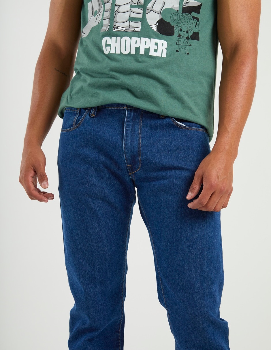 Jeans slim lavado obscuro para hombre 7