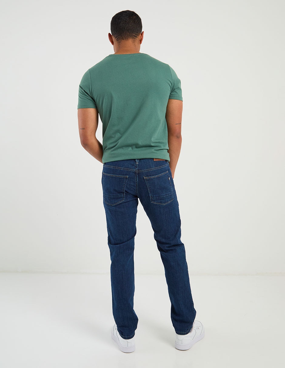 Jeans slim lavado stone wash para hombre 9