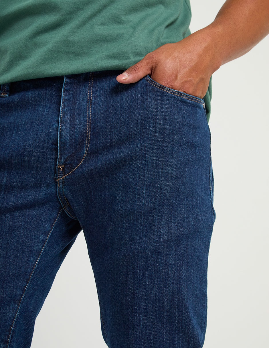 Jeans slim lavado stone wash para hombre 7