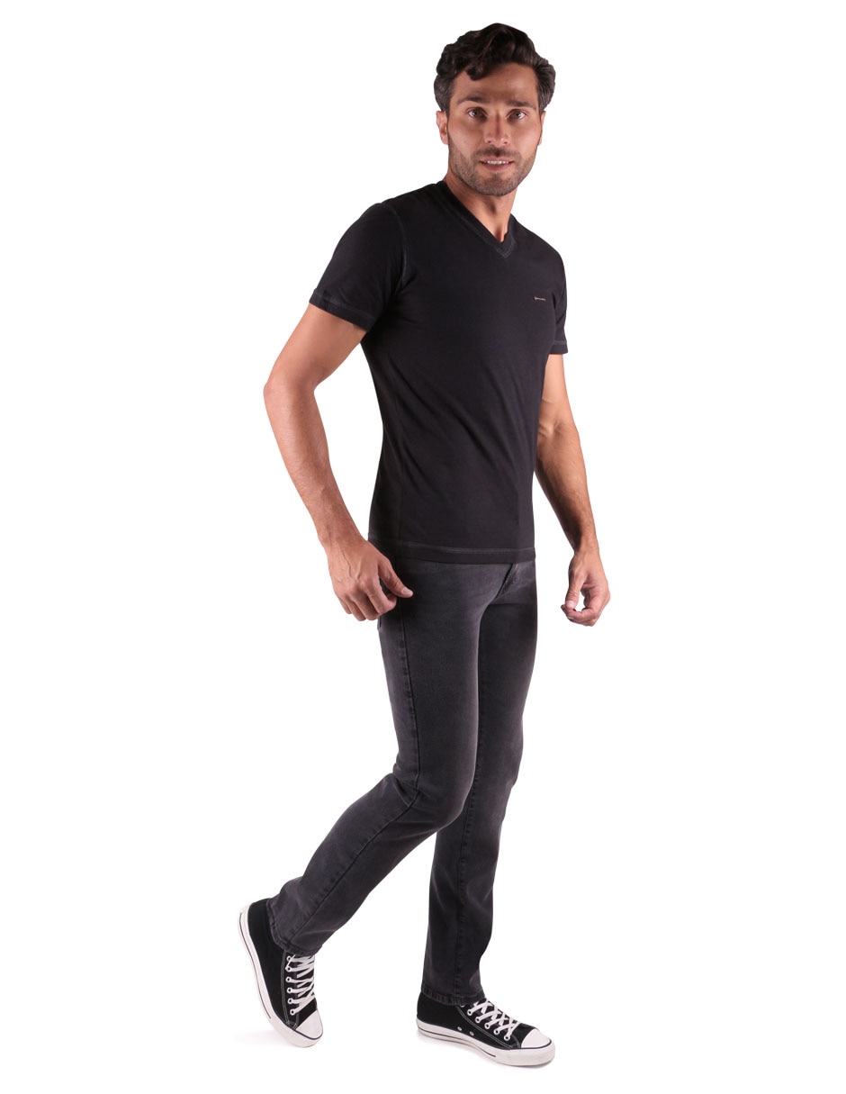 Jeans skinny lavado obscuro para hombre 6