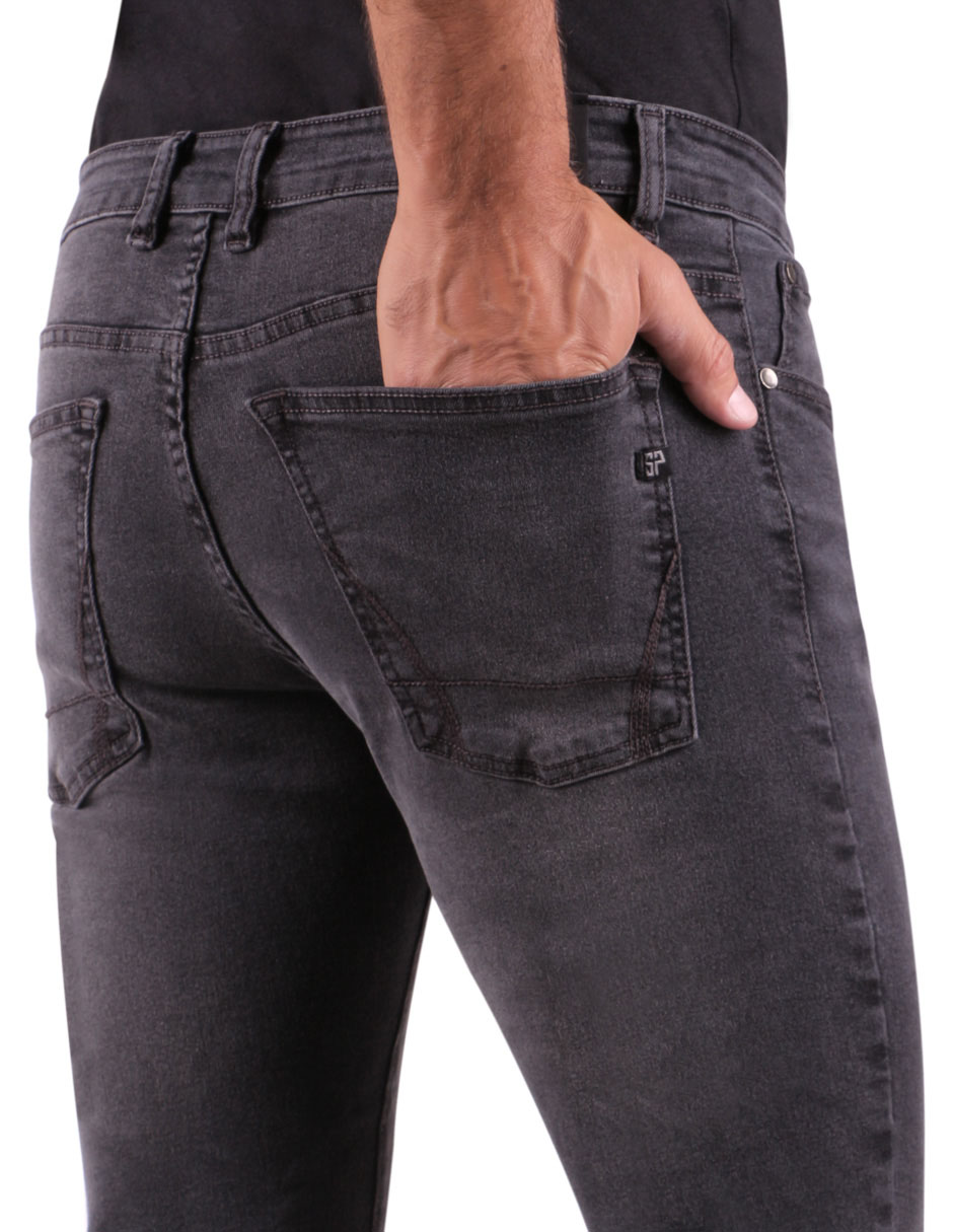 Jeans skinny lavado obscuro para hombre 7