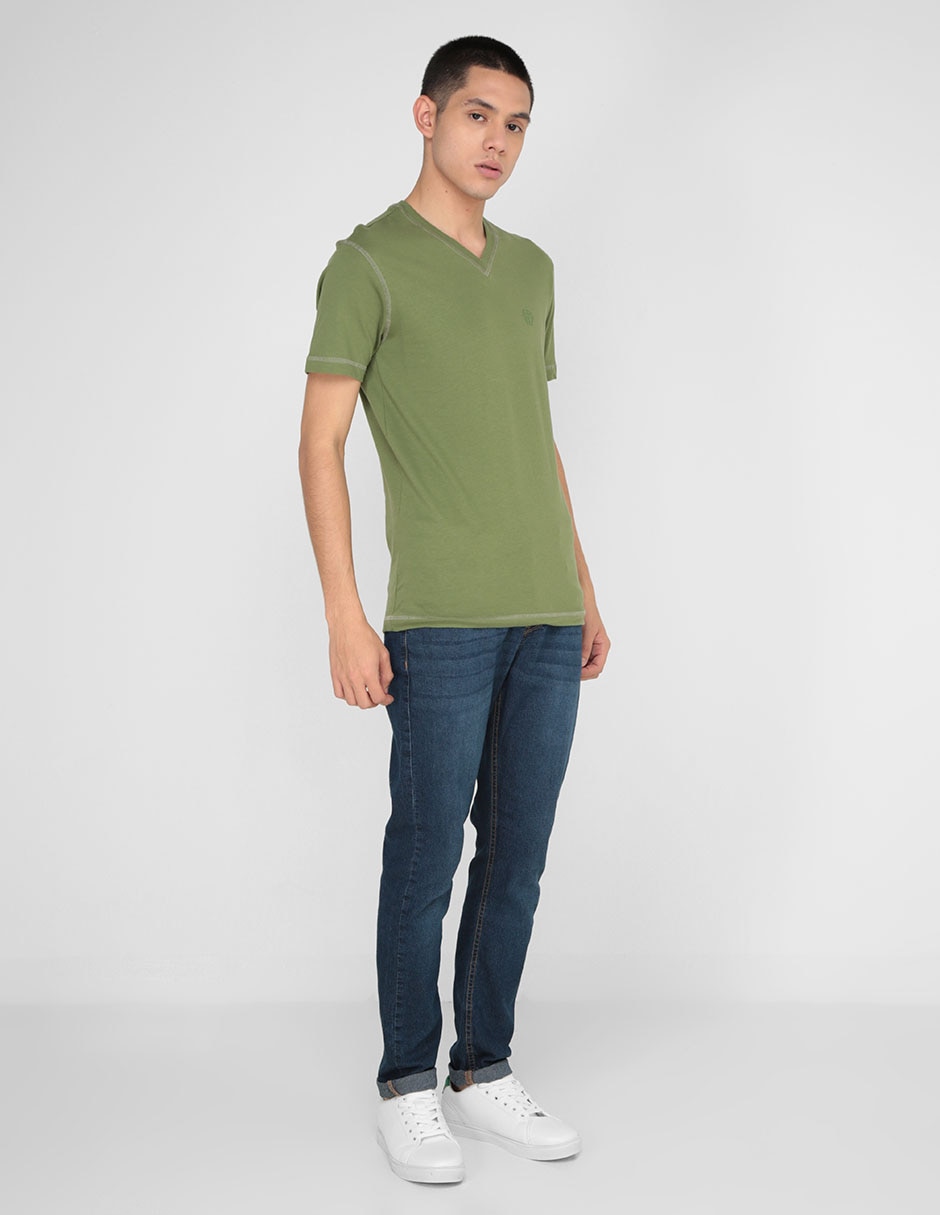 Playera Silver Plate cuello V para hombre