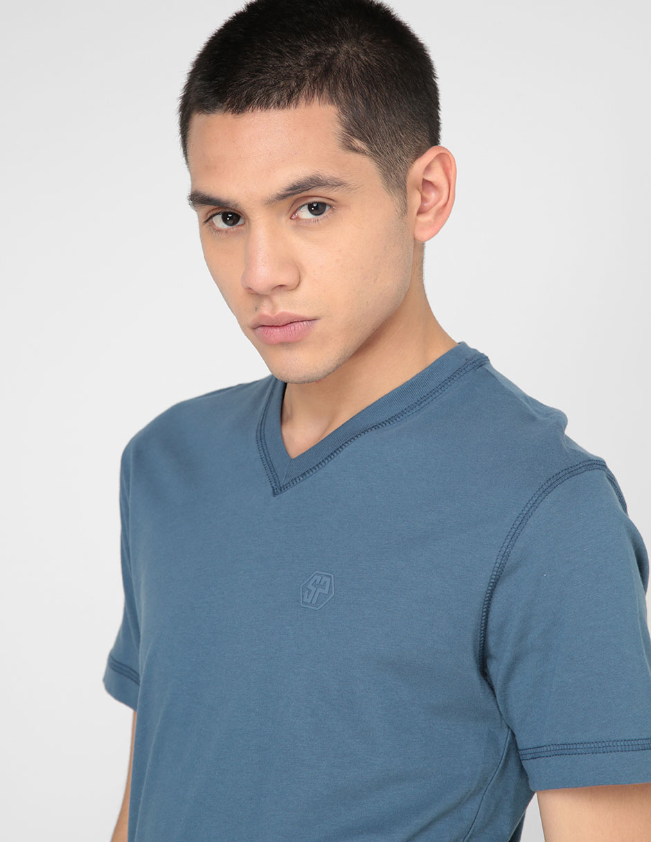 Playera Silver Plate cuello V para hombre