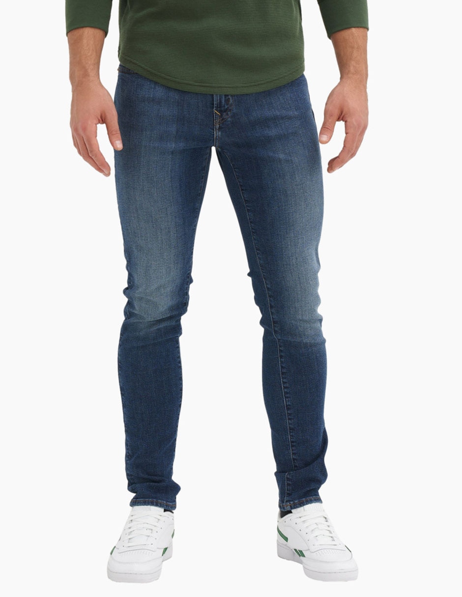 Jeans skinny American Eagle lavado obscuro corte cintura para mujer