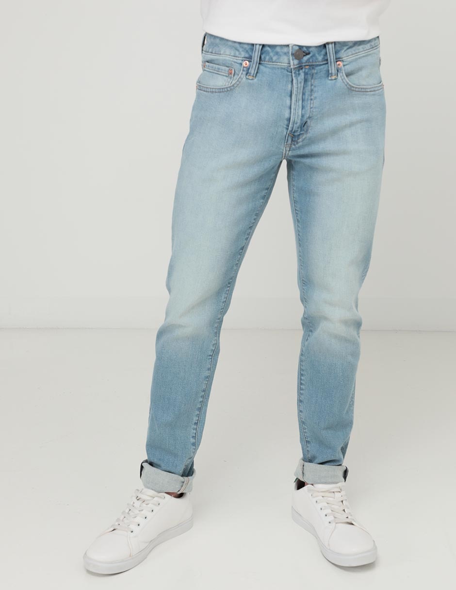 Jeans slim American Eagle lavado claro para hombre