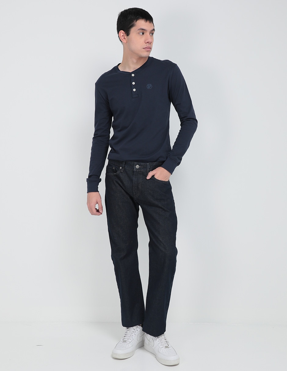 Jeans slim deslavado para hombre