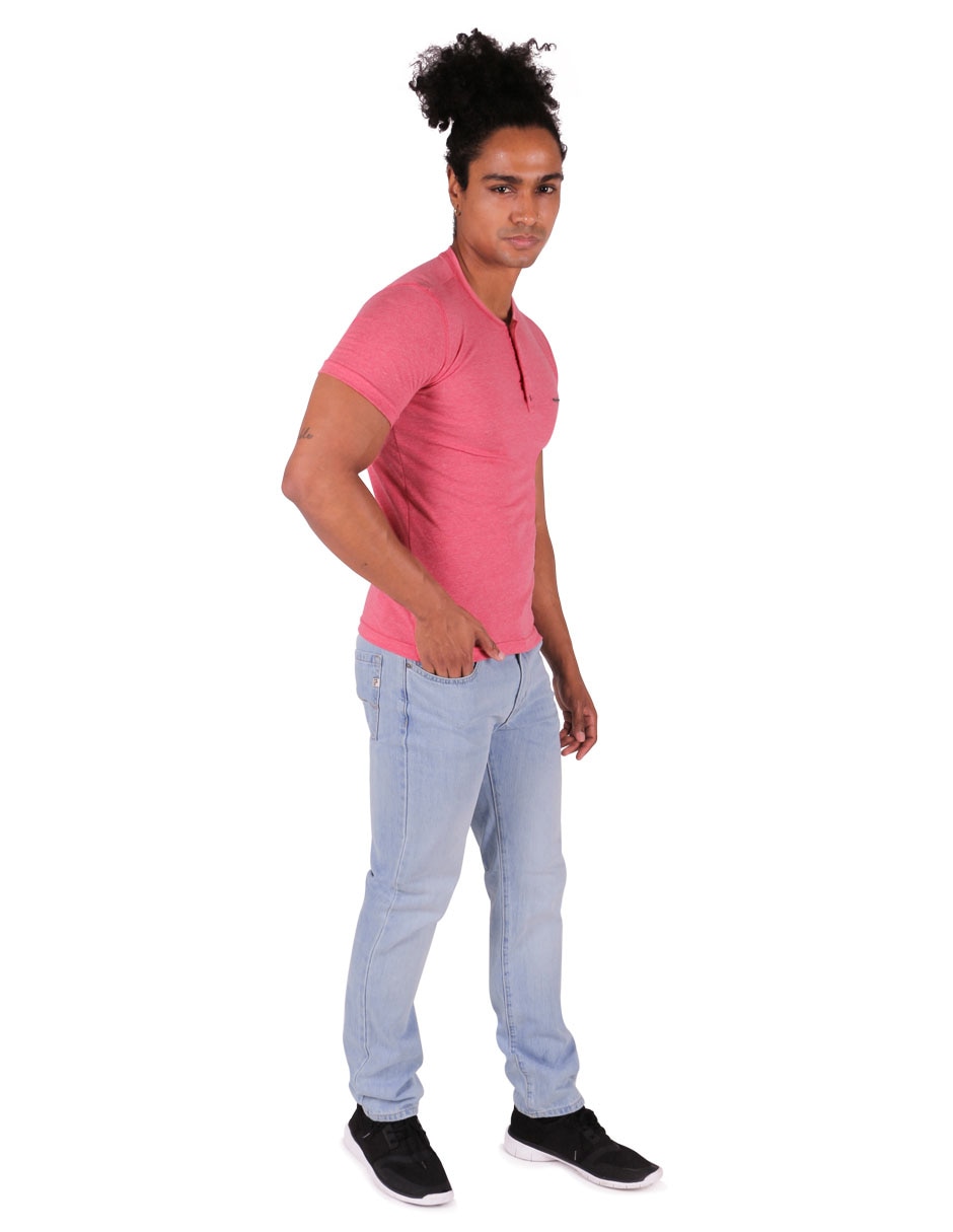 Jeans slim lavado whisker para hombre 3
