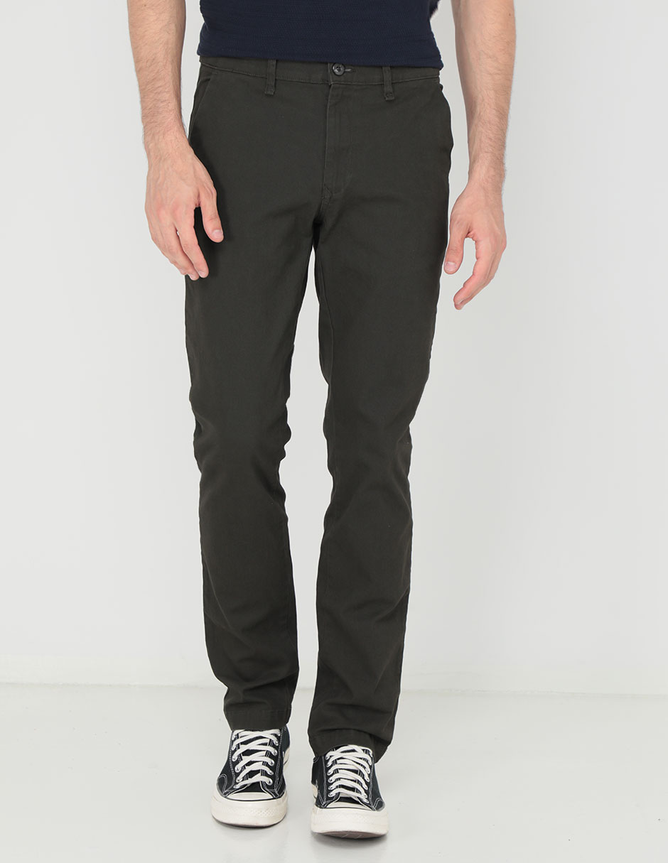 Pantalón chino slim de algodón para hombre