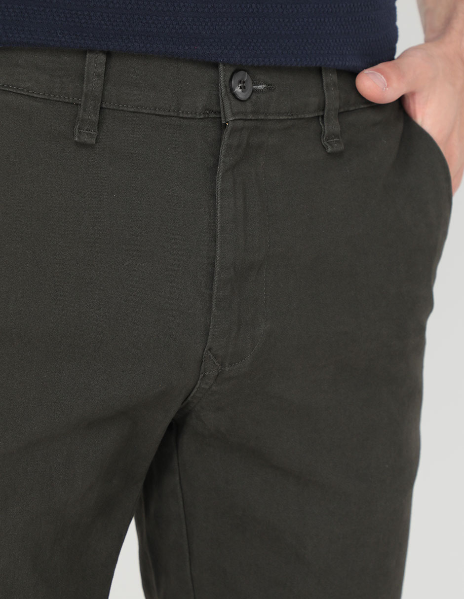 PANTALON 5 BOLSAS, 30-32, VERDE OLIVO L