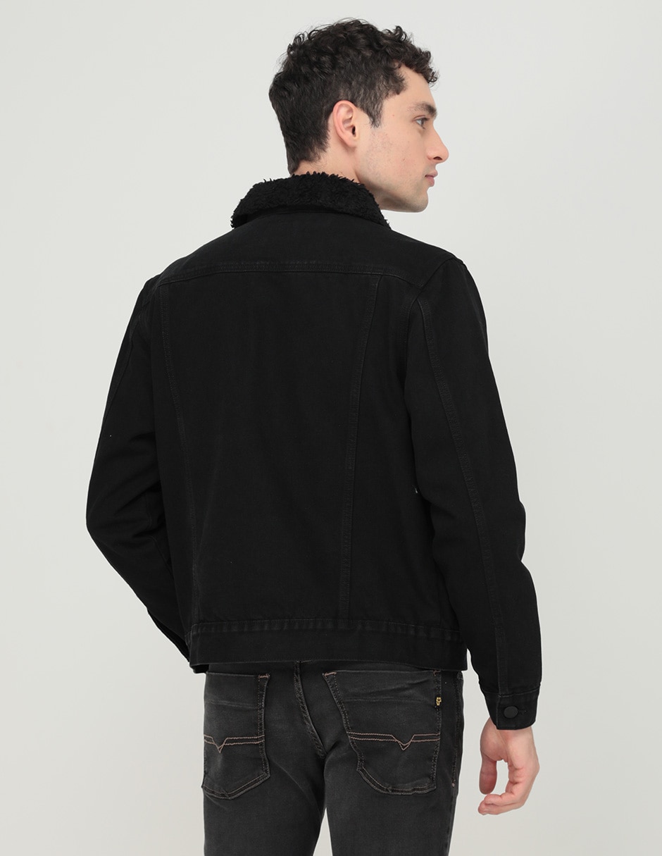 Chamarra de mezclilla con bolsillos para hombre 2