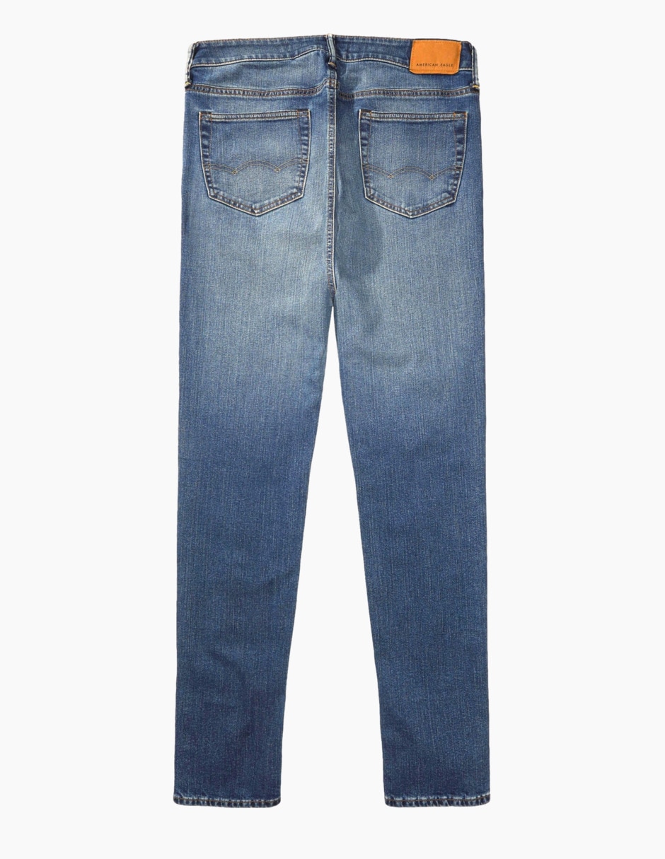 Jeans skinny deslavado para hombre 2