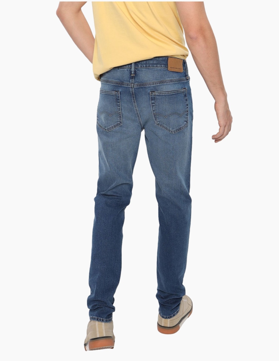 Jeans skinny deslavado para hombre 4