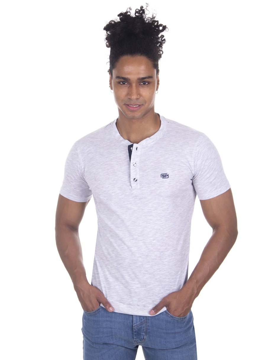 PLAYERA SILVER PLATE, G, GRIS 12620SP