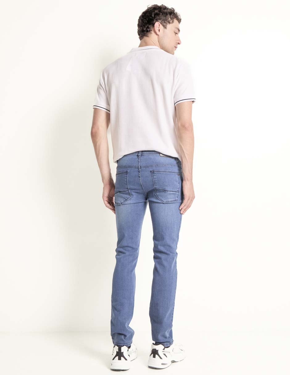 Jeans slim deslavado para hombre 2