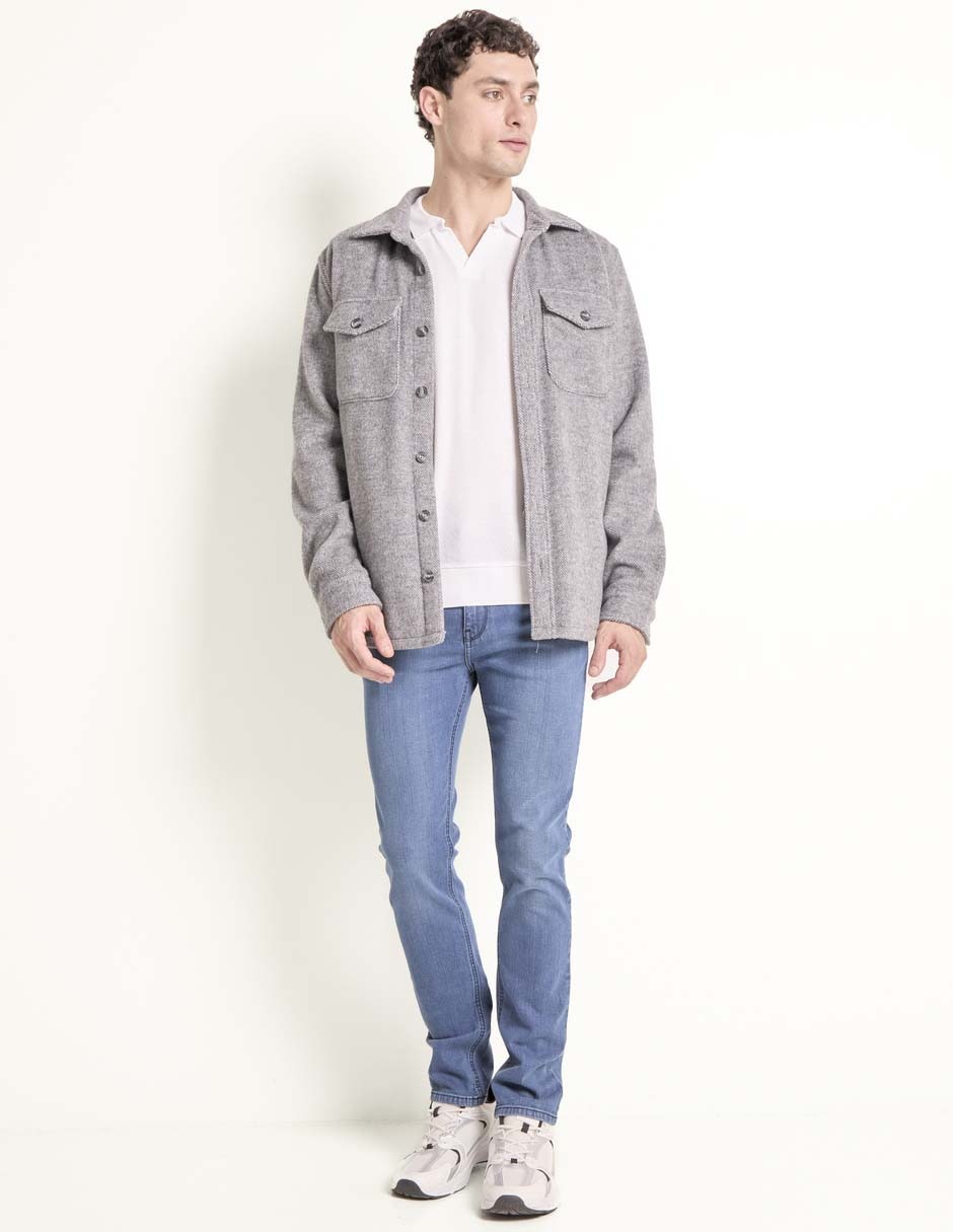 Jeans slim deslavado para hombre 3