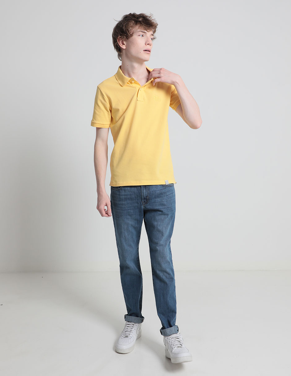 Jeans slim lavado stone wash para hombre 3