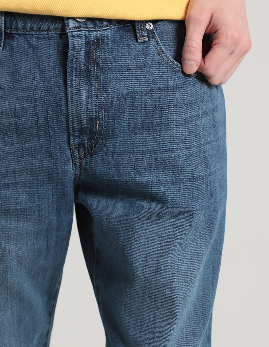 Jeans slim lavado stone wash para hombre 4
