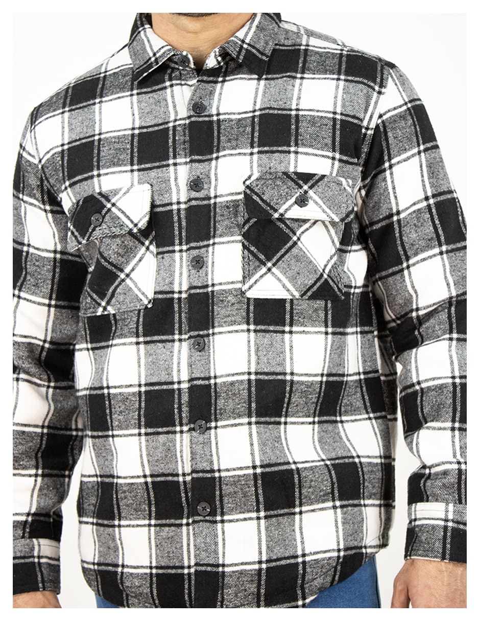 Camisa casual manga larga para hombre 4