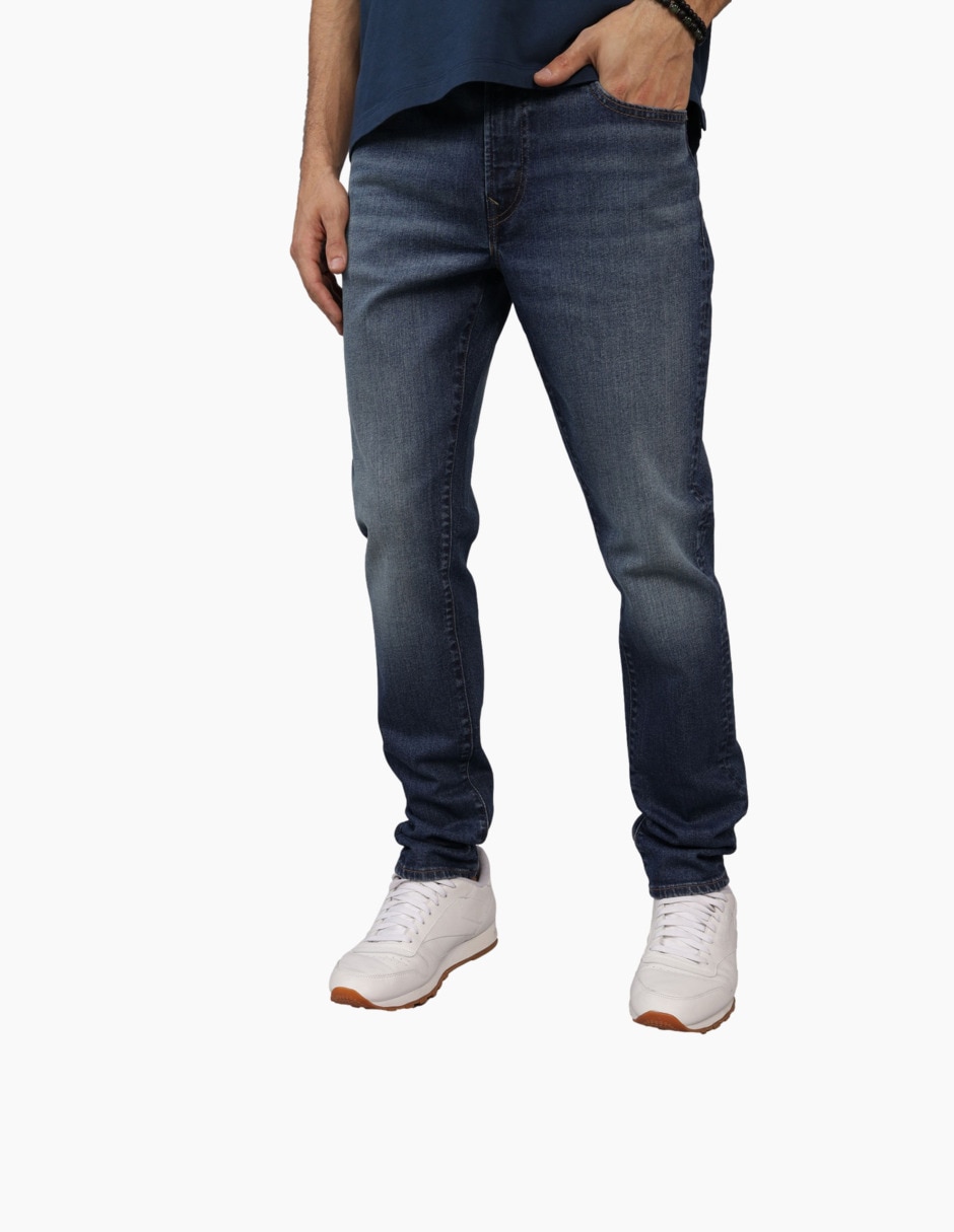 Jeans slim deslavado para hombre 1