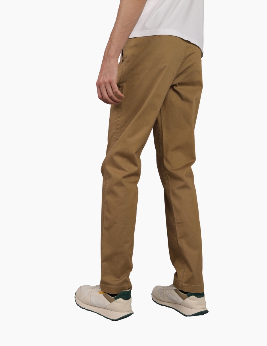 Pantalón chino recto de algodón para hombre 2