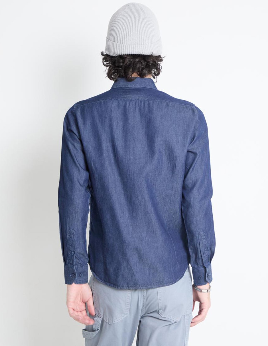 Camisa casual de algodón manga larga para hombre 2