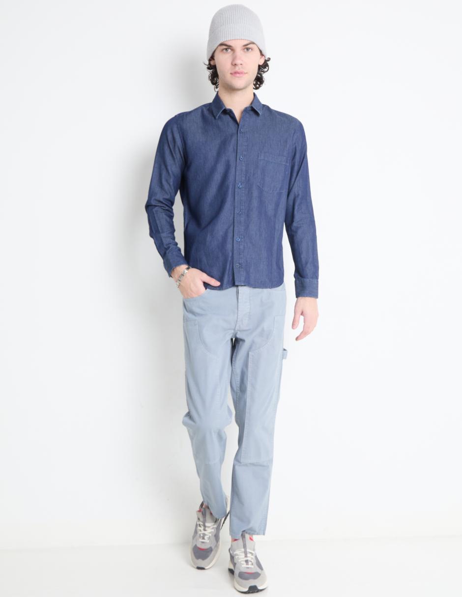 Camisa casual de algodón manga larga para hombre 3