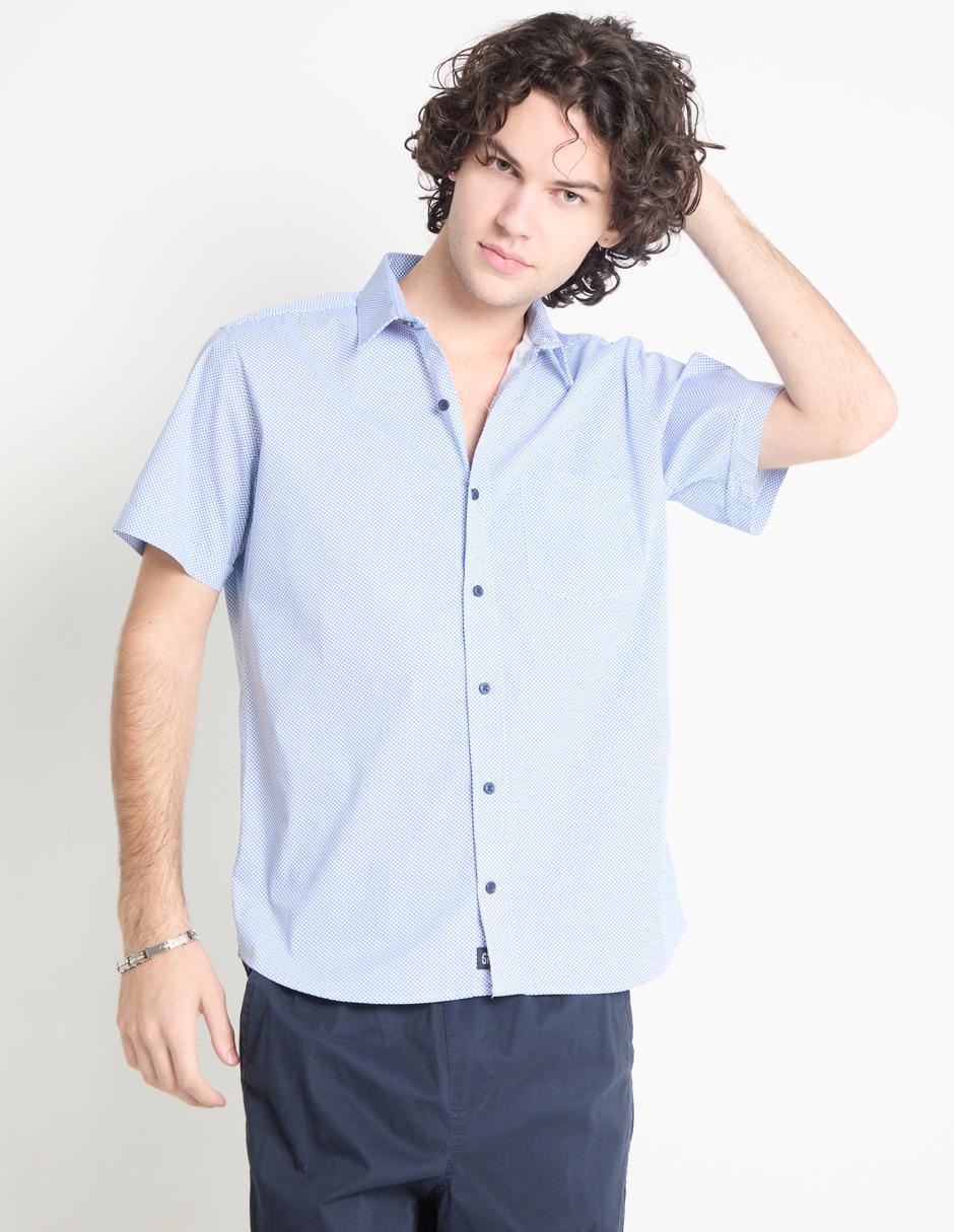 Camisa casual de algodón manga corta para hombre 1