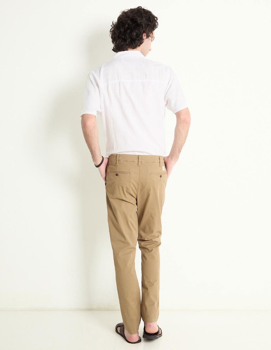 Pantalón chino slim de algodón para hombre 2