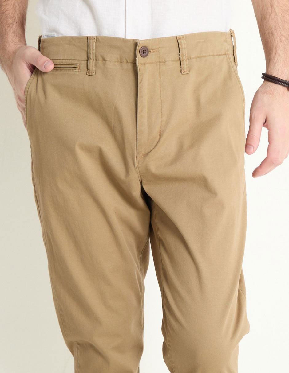 Pantalón chino slim de algodón para hombre 4