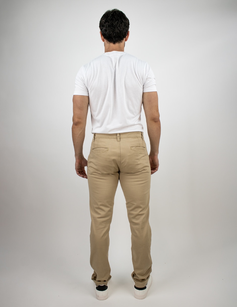 Pantalón chino slim de algodón para hombre 2