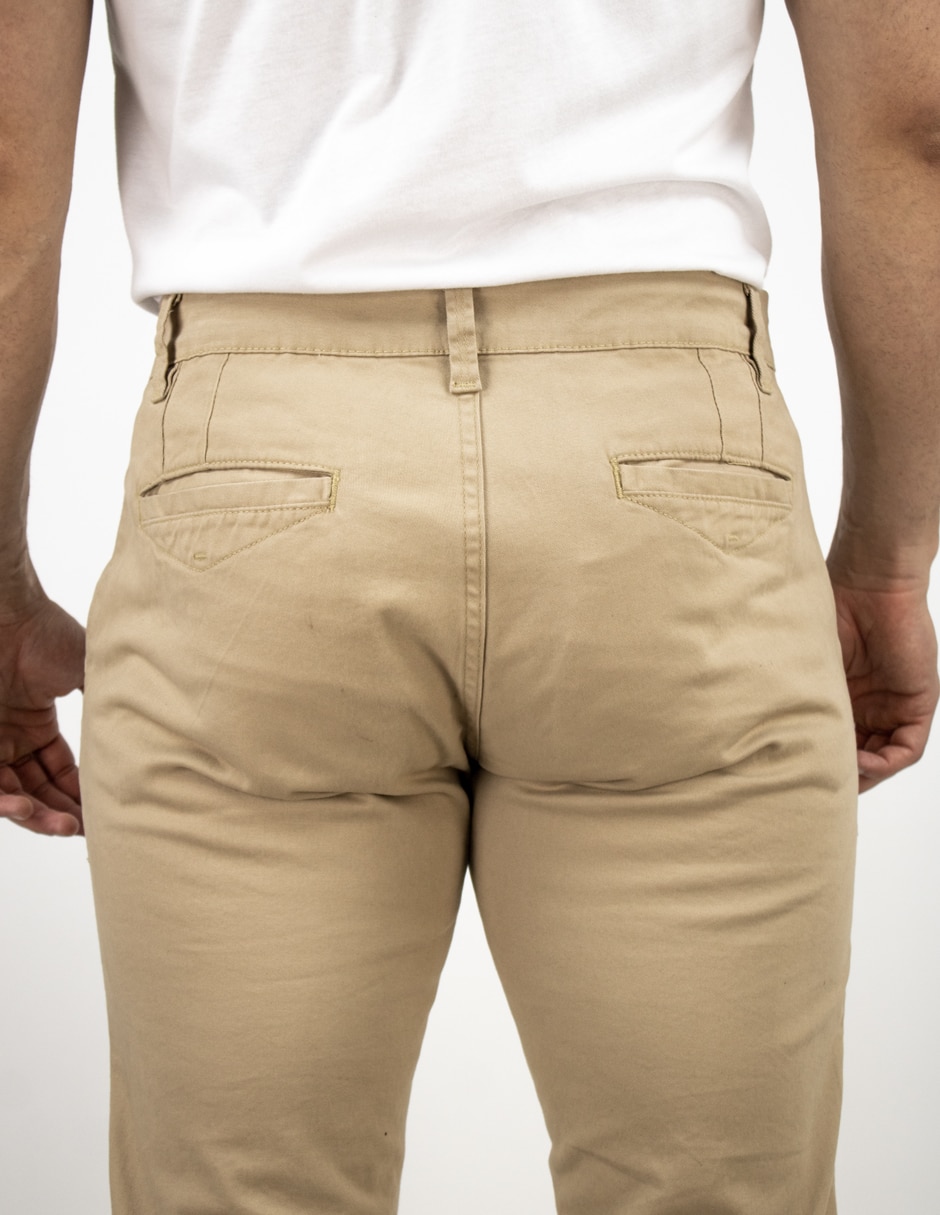 Pantalón chino slim de algodón para hombre 4