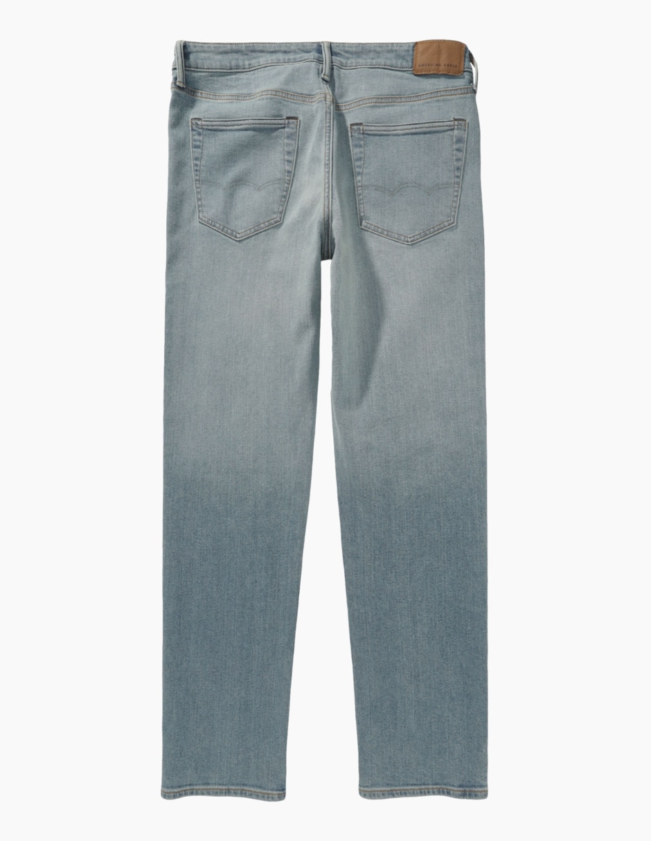 Jeans straight lavado claro para hombre 2