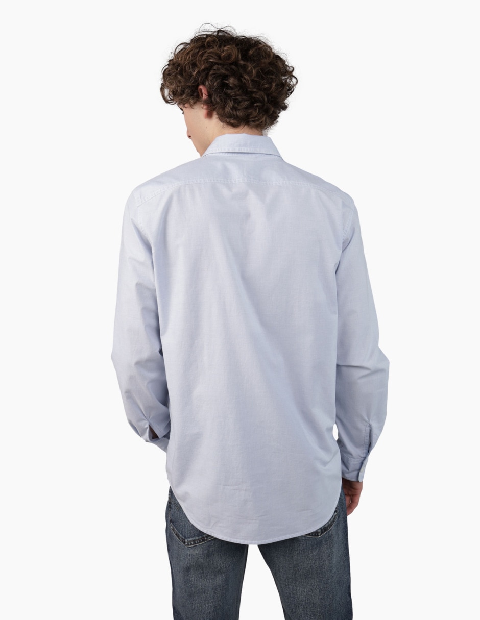 Camisa casual de algodón manga larga para hombre 4