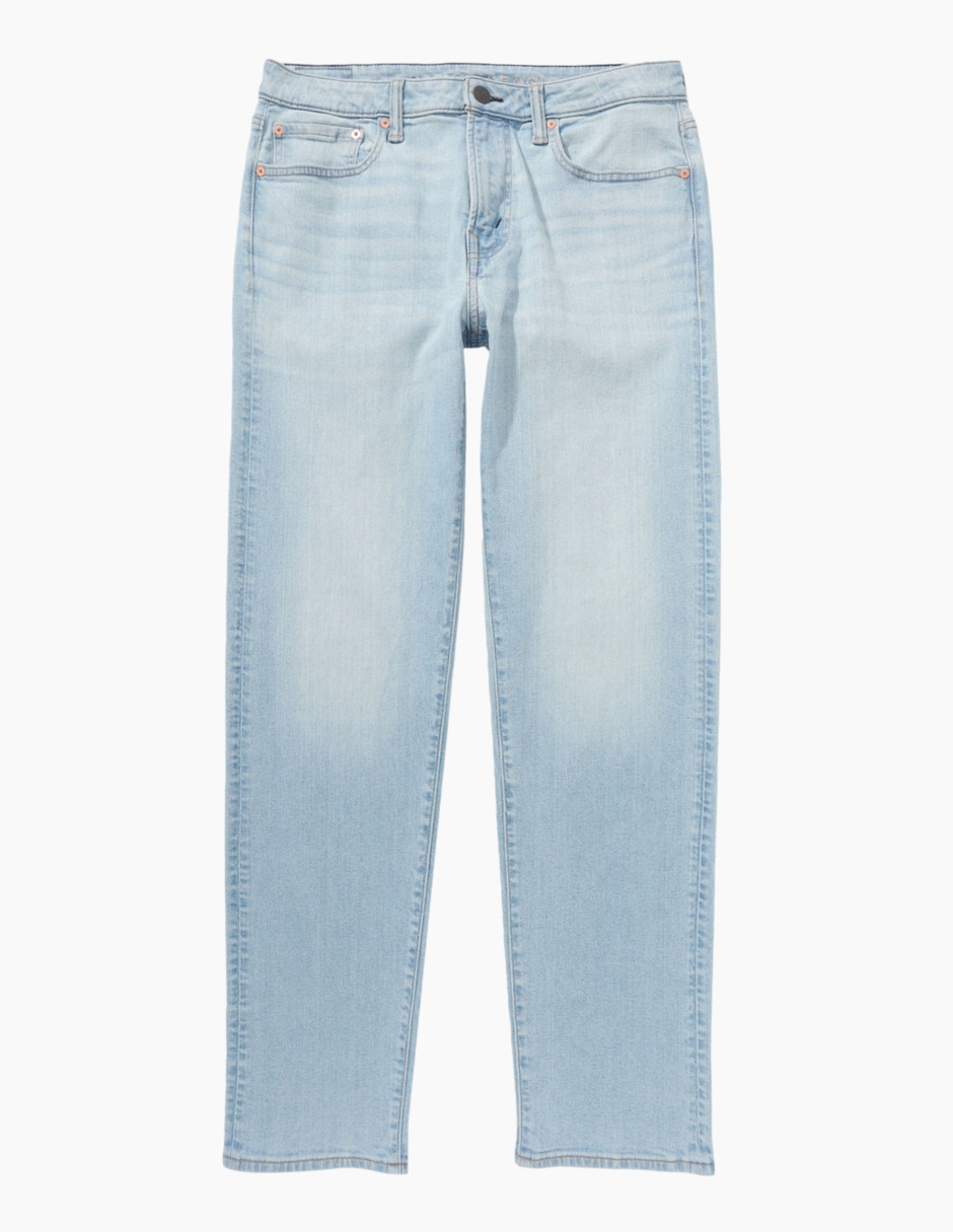Jeans straight deslavado para hombre 3