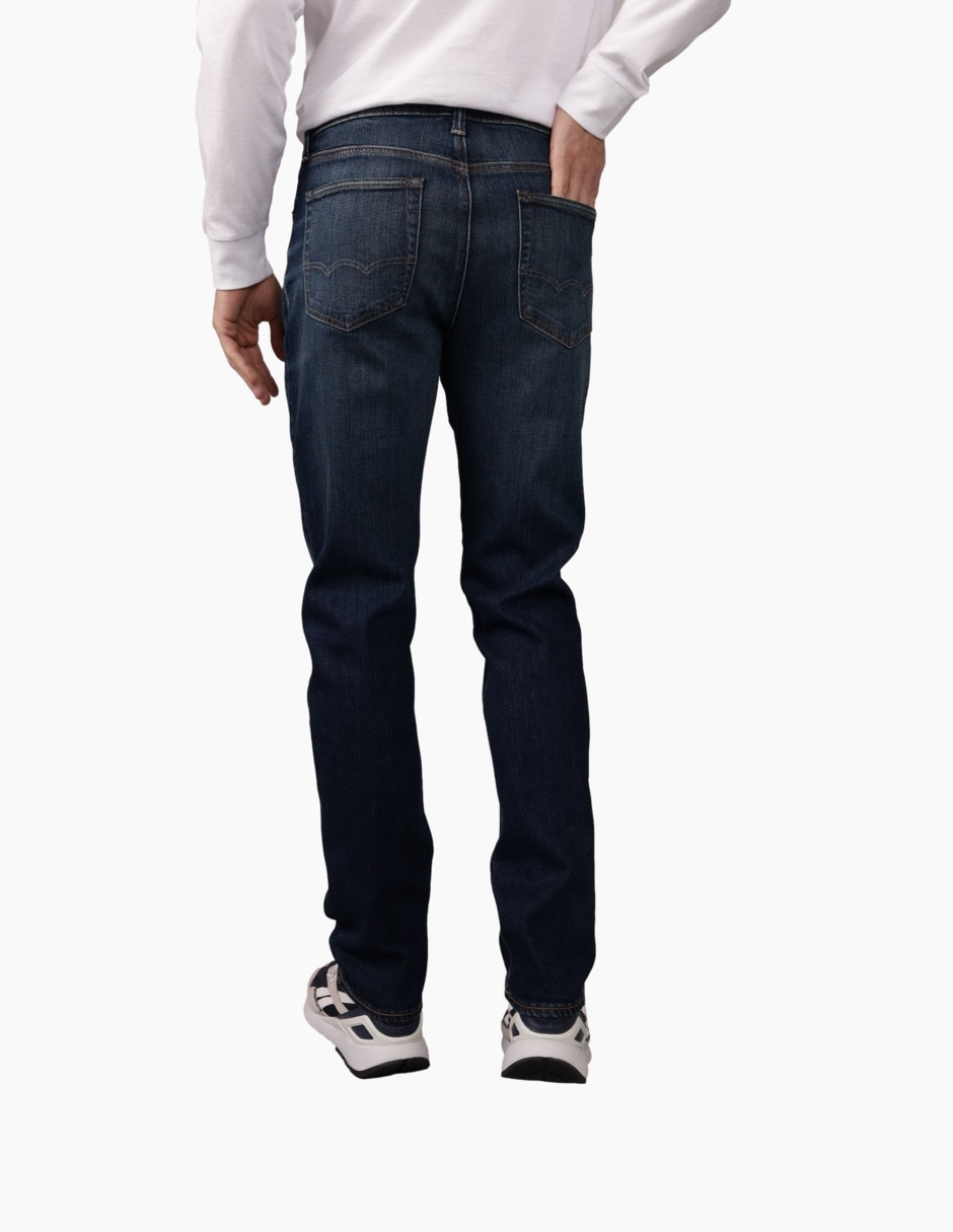 Jeans skinny deslavado para hombre 2
