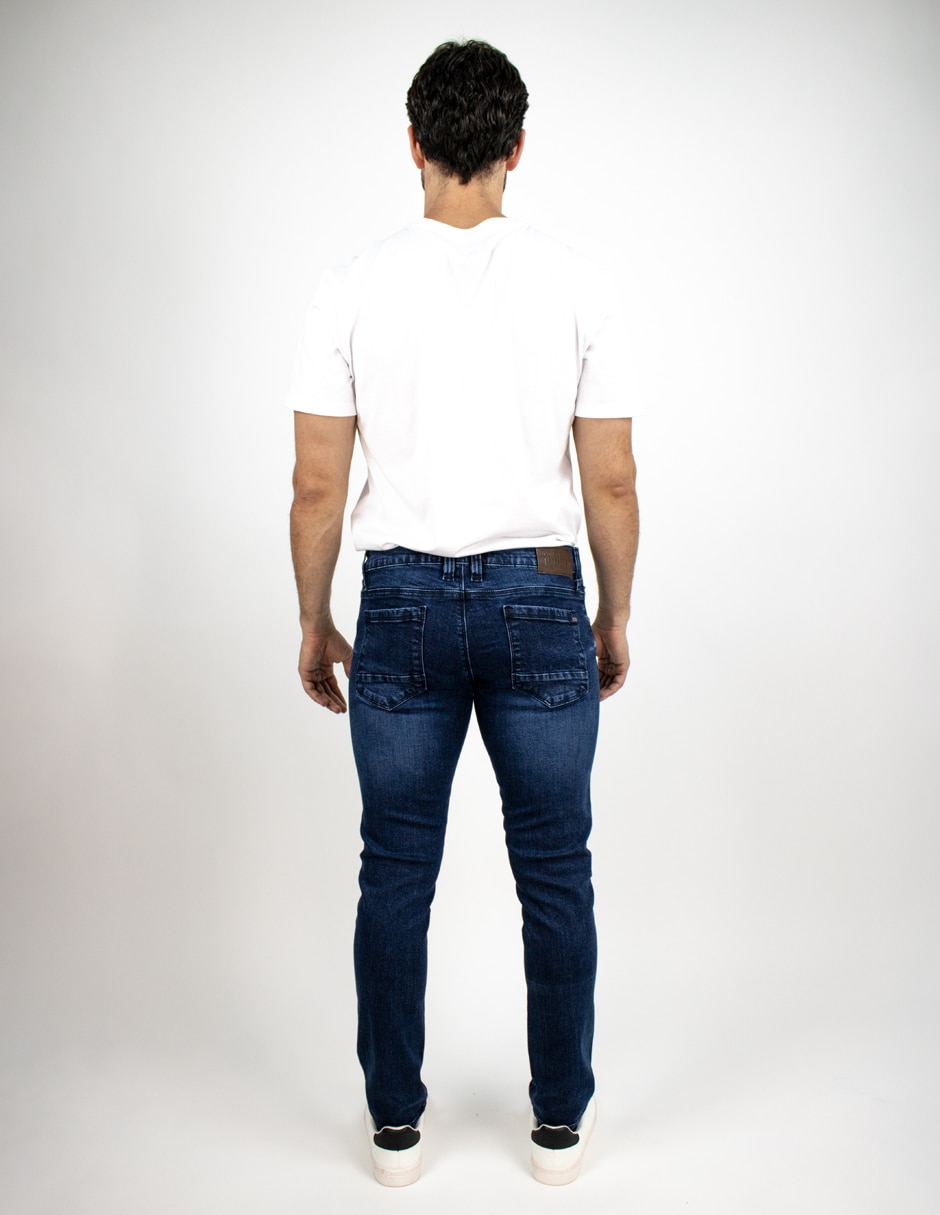 Jeans slim deslavado para hombre 2