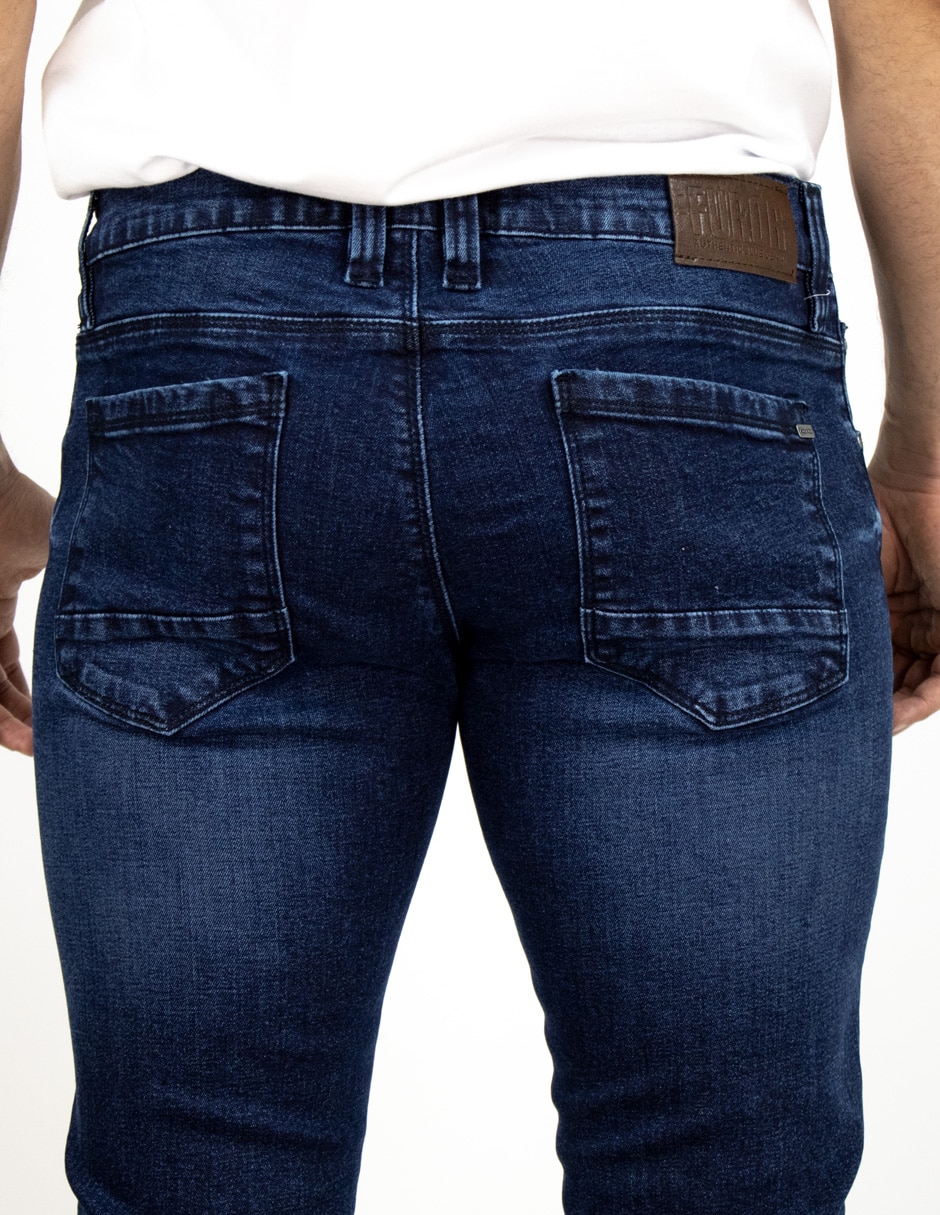 Jeans slim deslavado para hombre 4