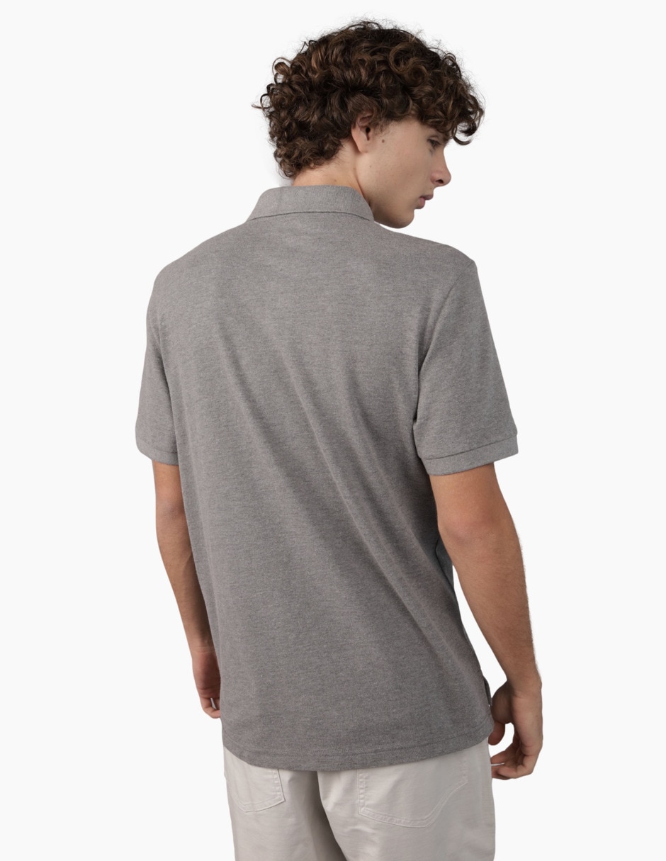 Playera tipo polo P Mfo Heather Grey P para hombre 2