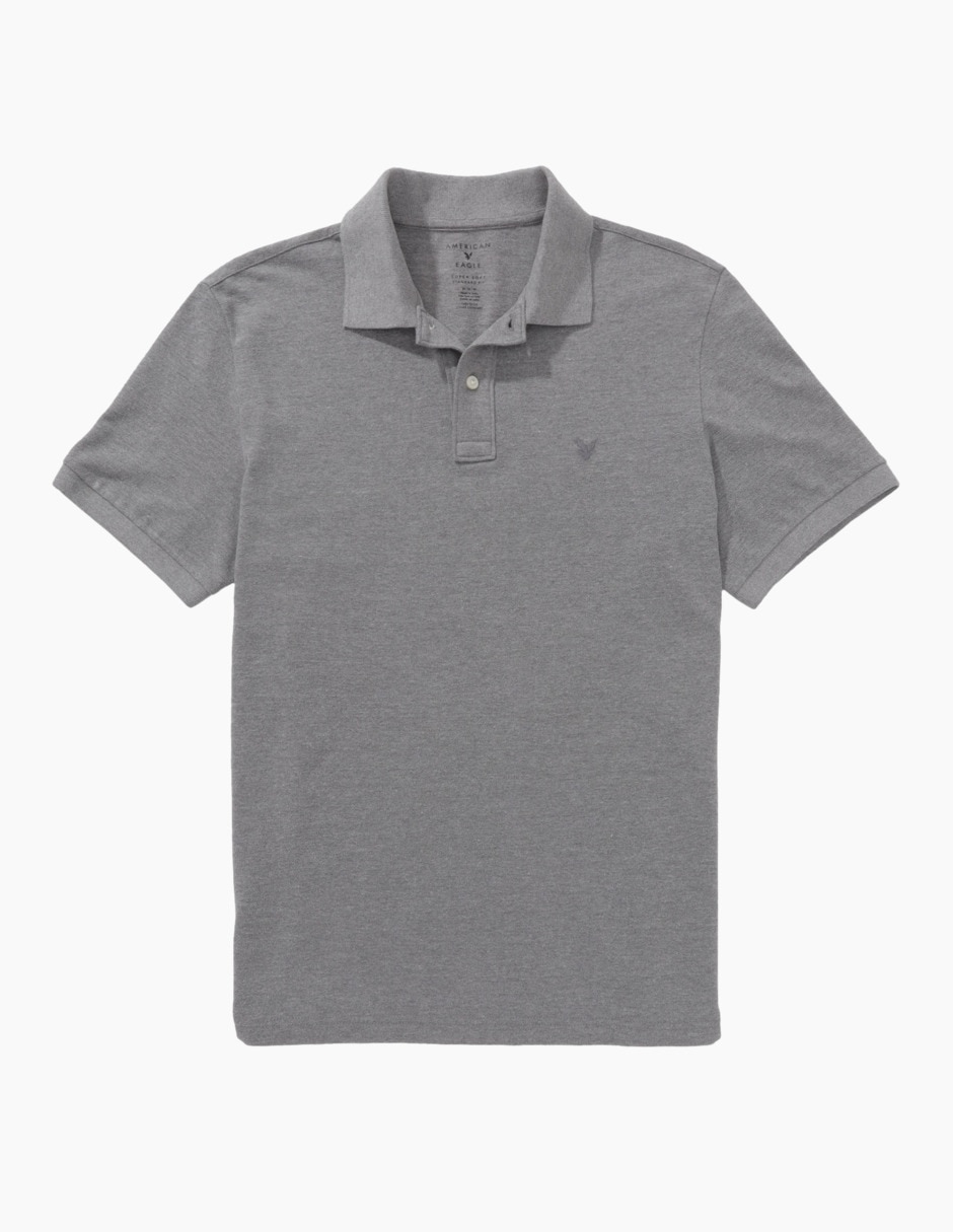 Playera tipo polo P Mfo Heather Grey P para hombre 3