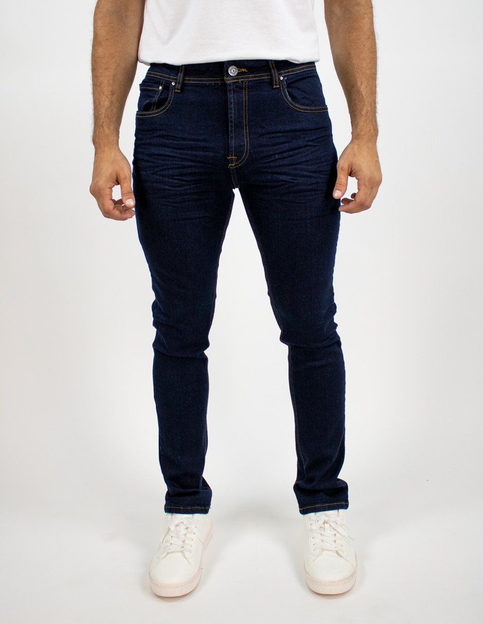 Jeans straight lavado medio para hombre