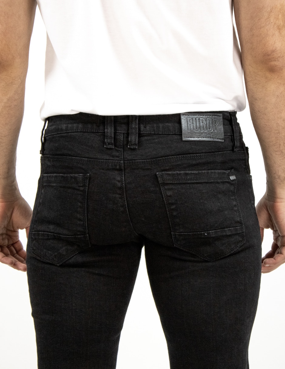 Jeans slim deslavado para hombre 3